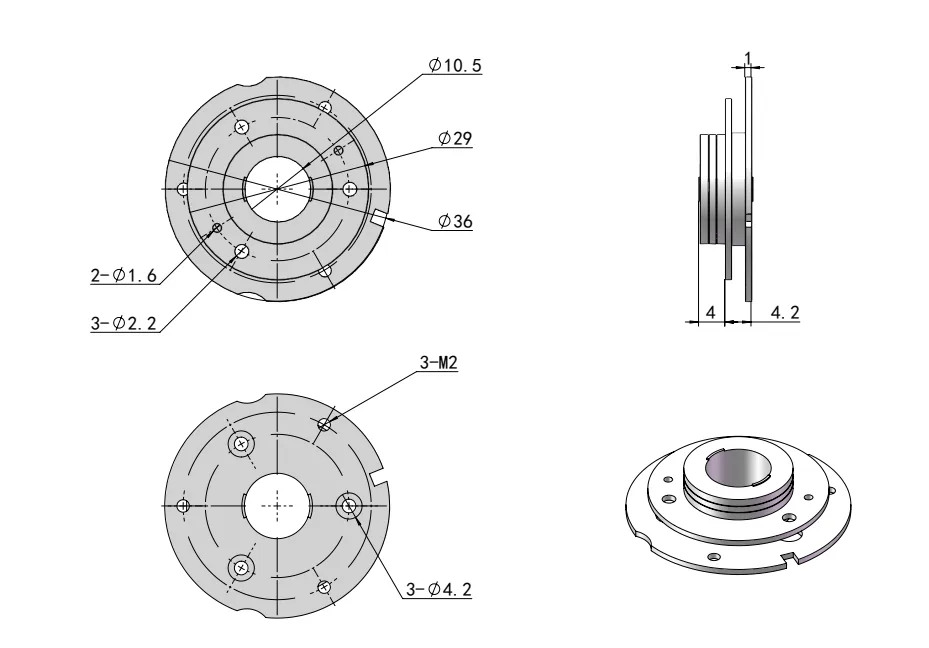 0.3 N·m Detent Torque Hinge HG11-124