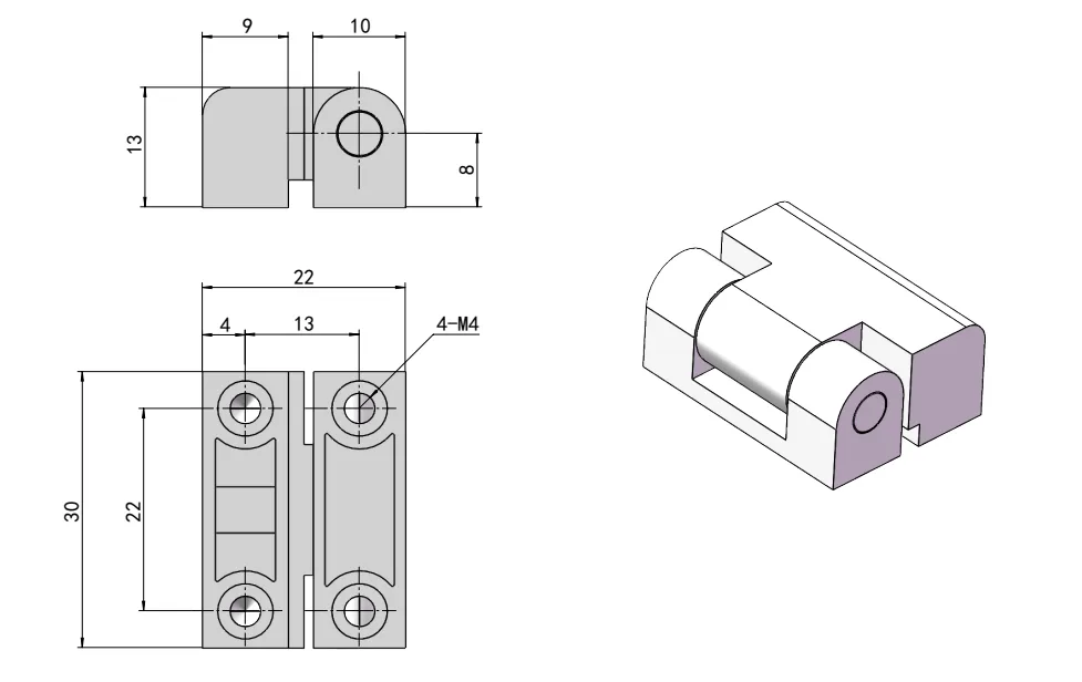 180° Zinc Alloy Torque Hinge HG11-035-2