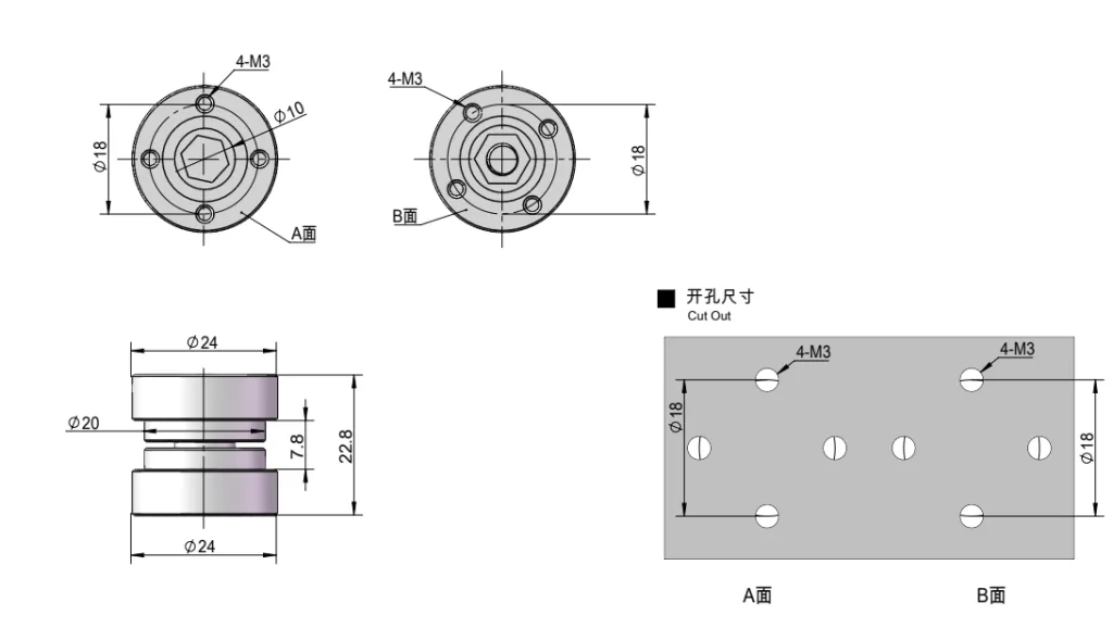 304 Stainless Steel Torque Hinge HG11-057