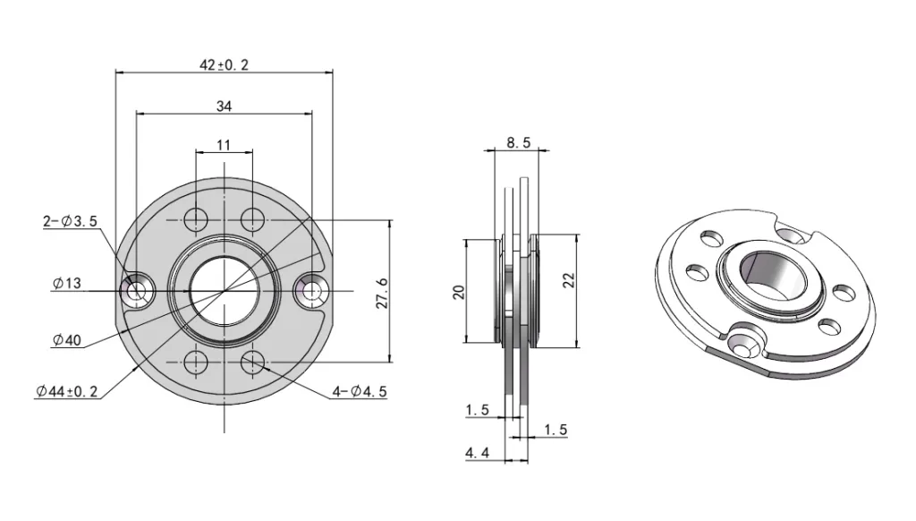 360° Damping Pivot Hinge HG11-04-DZ