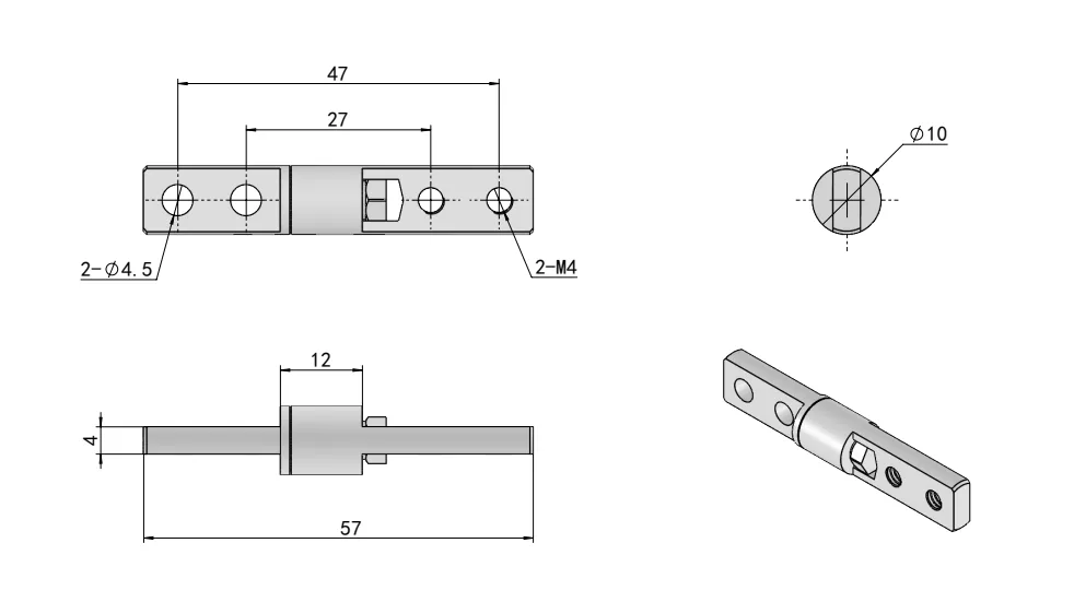 360° Embedded Torque Hinge HG11-074-2