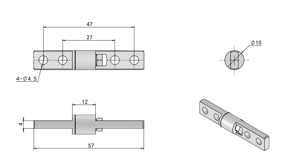 360° Embedded Torque Hinge HG11-074-3