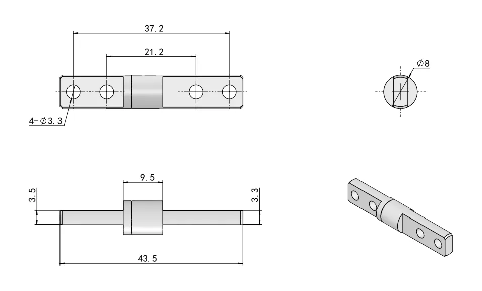360° Embedded Torque Hinge HG11-074-4