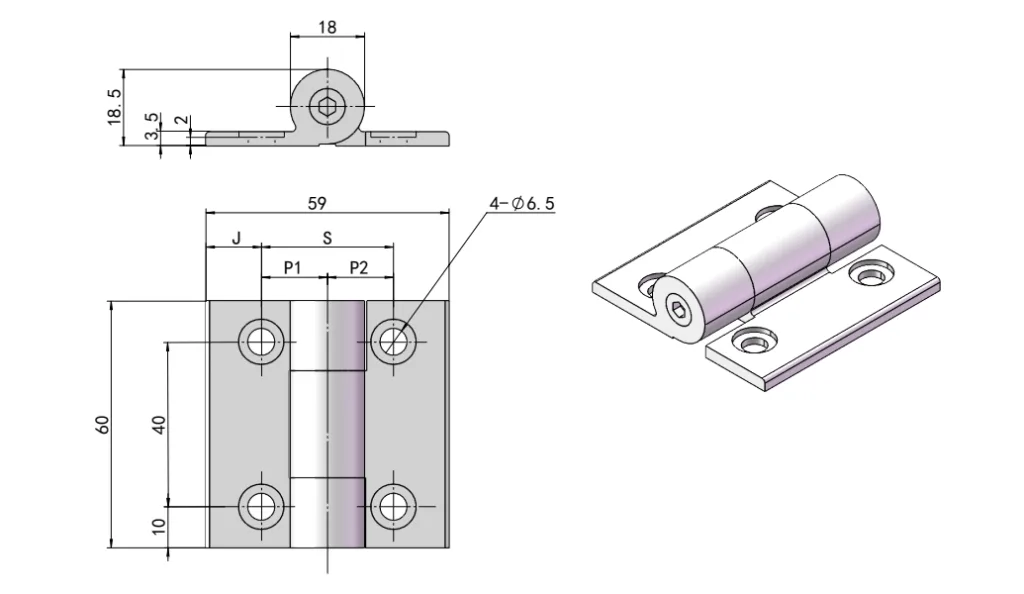 ADC Adjustable Torque Hinge HG11-083