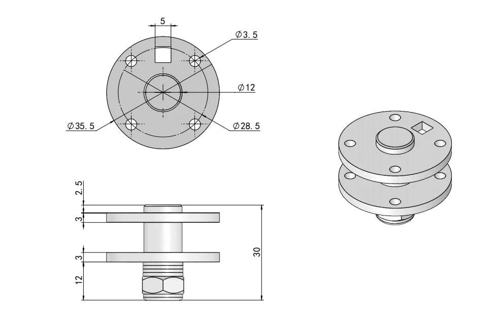 Adjustable Torque Disc Hinge HG11-143