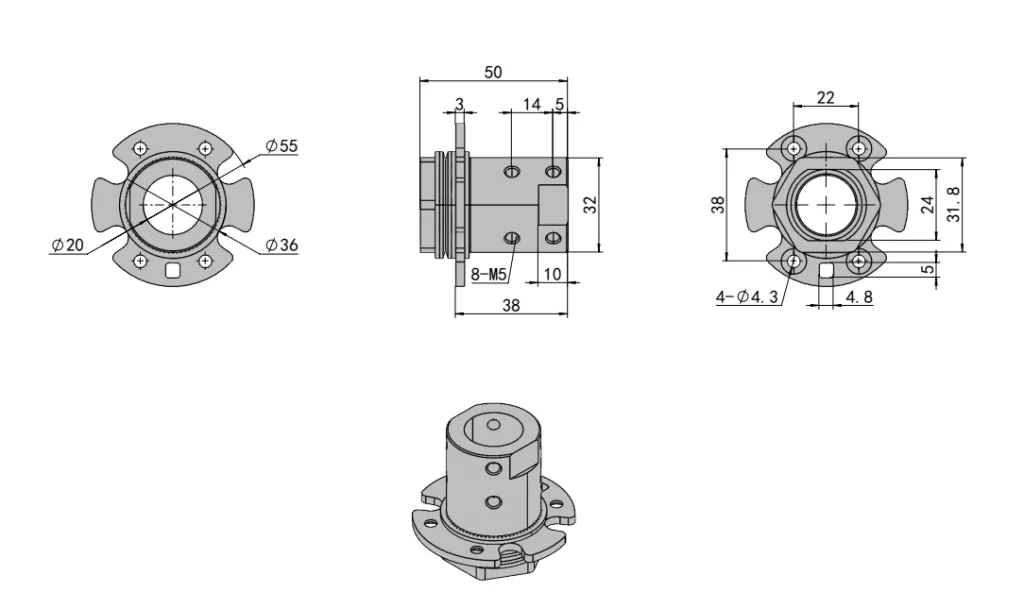 Adjustable Torque Disc Hinge HG11-152