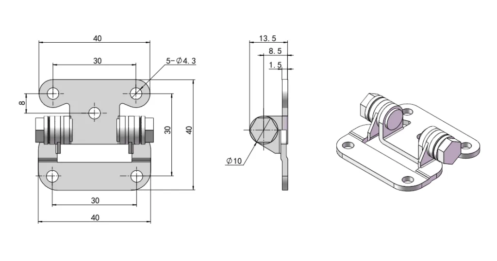 Adjustable torque hinge HG11-108-8