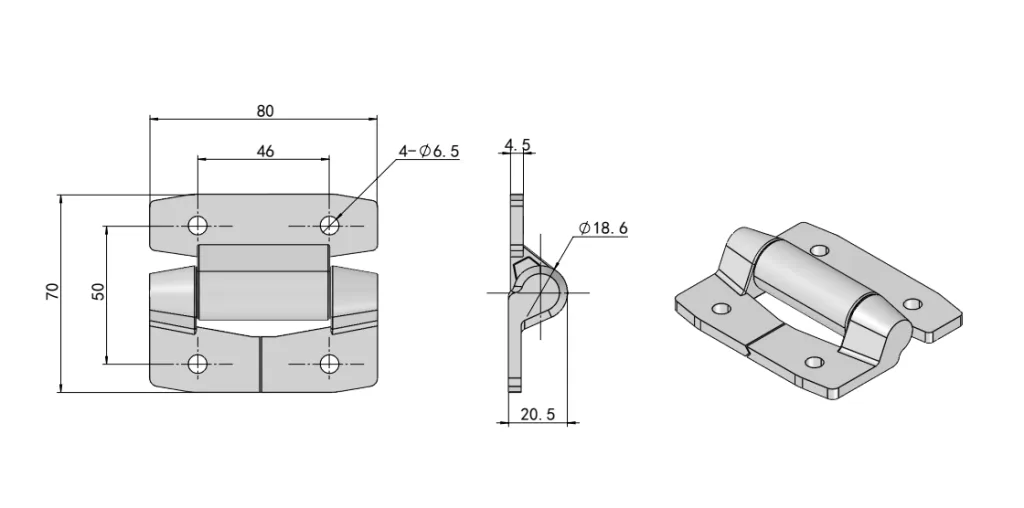 Aluminum Torque Hinge HG11-034