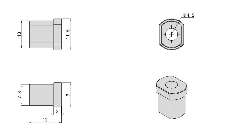 Compact Nickel-Plated Torque Hinge HG11-001-4