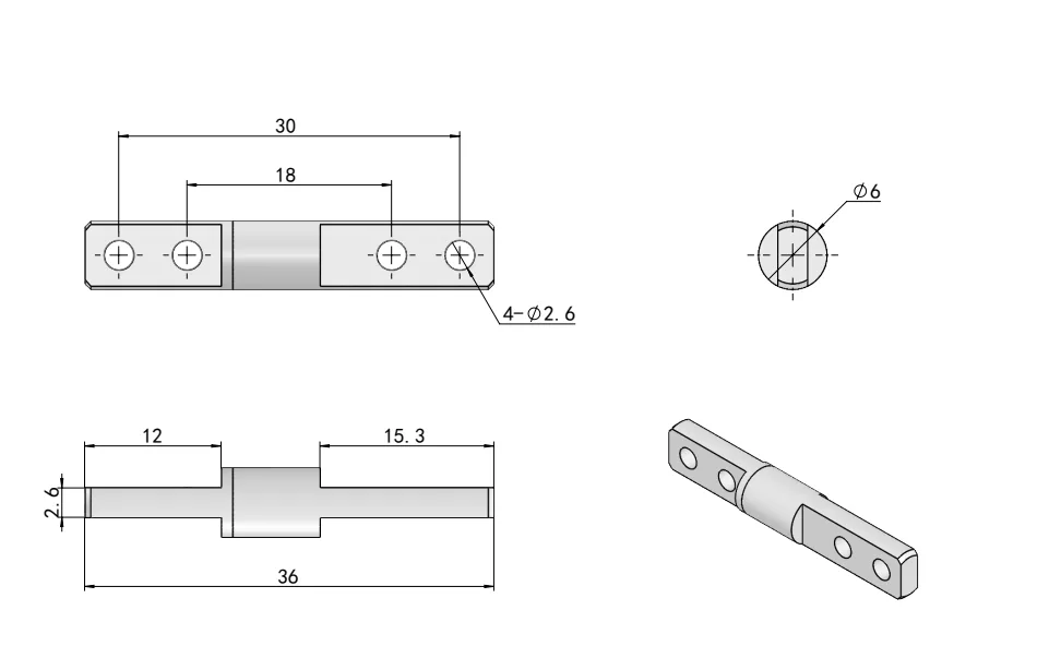 Embedded Torque Hinge HG11-076-3