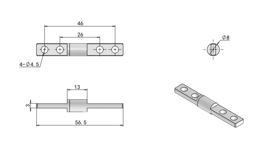 Embedded Torque Hinge HG11-076-4