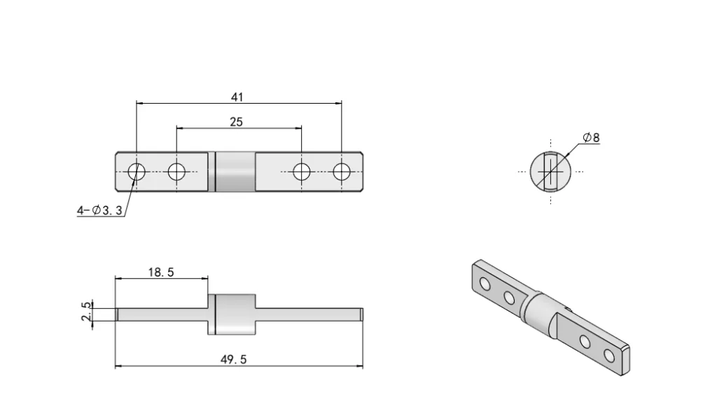 Embedded Torque Hinge HG11-076-7