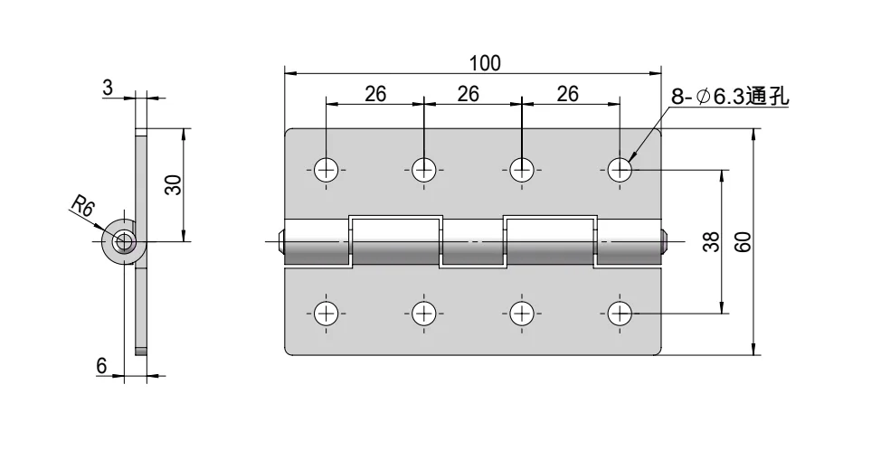 Heavy-Duty Folding Hinge HG02-108