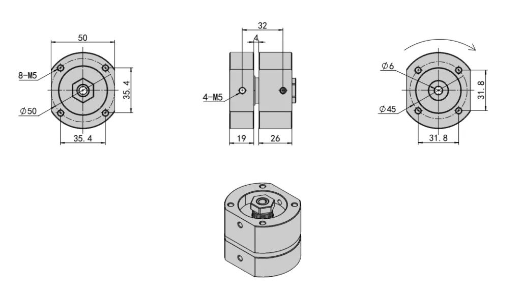 One-Way Torque Disc Hinge HG11-138