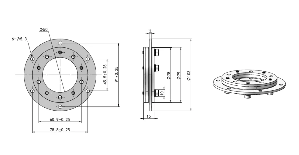 Stainless Steel Large Disc Torque Hinge HG11-013-4