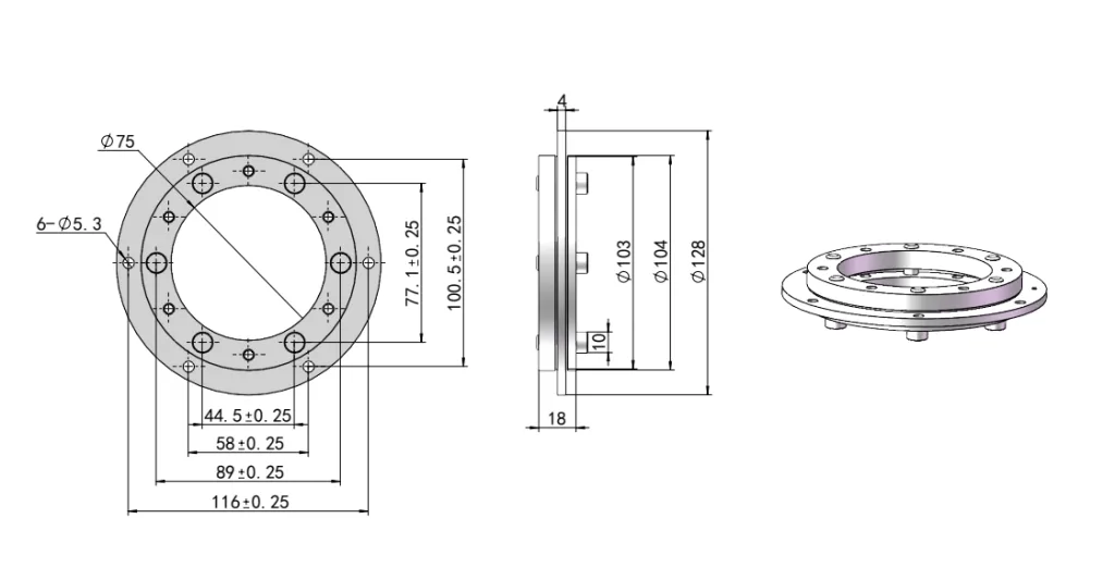 Stainless Steel Large Disc Torque Hinge HG11-013-5