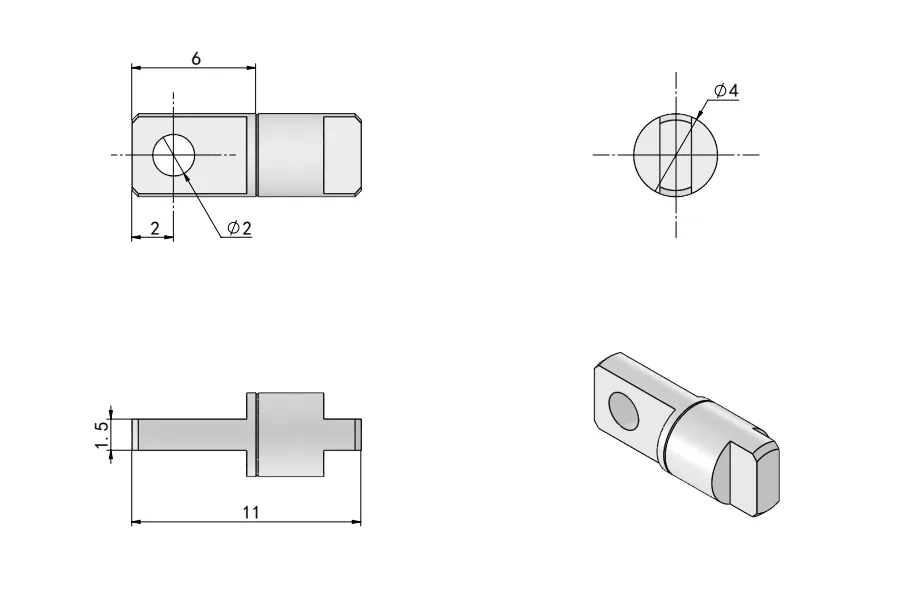 Straight Damping Hinge HG11-075-1
