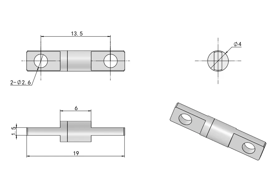 Straight Damping Hinge HG11-075-3