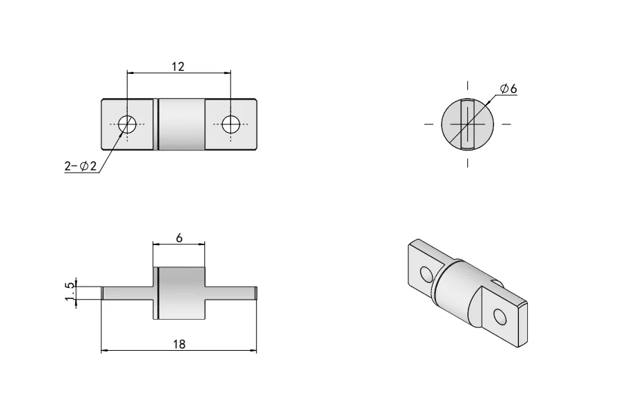 Straight Damping Hinge HG11-075-5