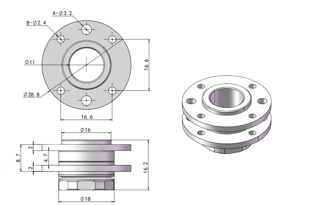 Torque Hinge with Cable Hole HG11-098