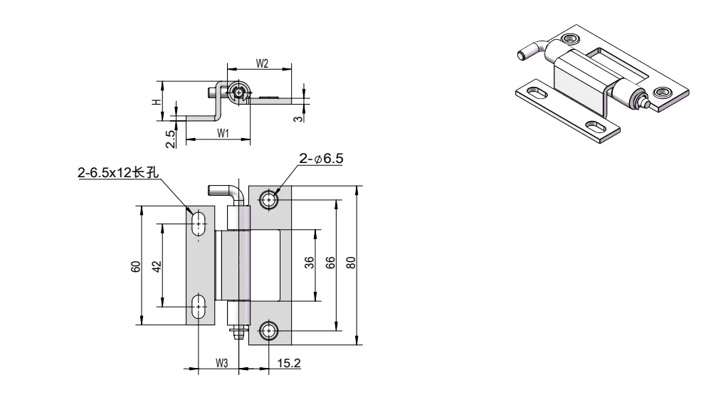 120° Concealed Removable Pin Hinge HG02-043