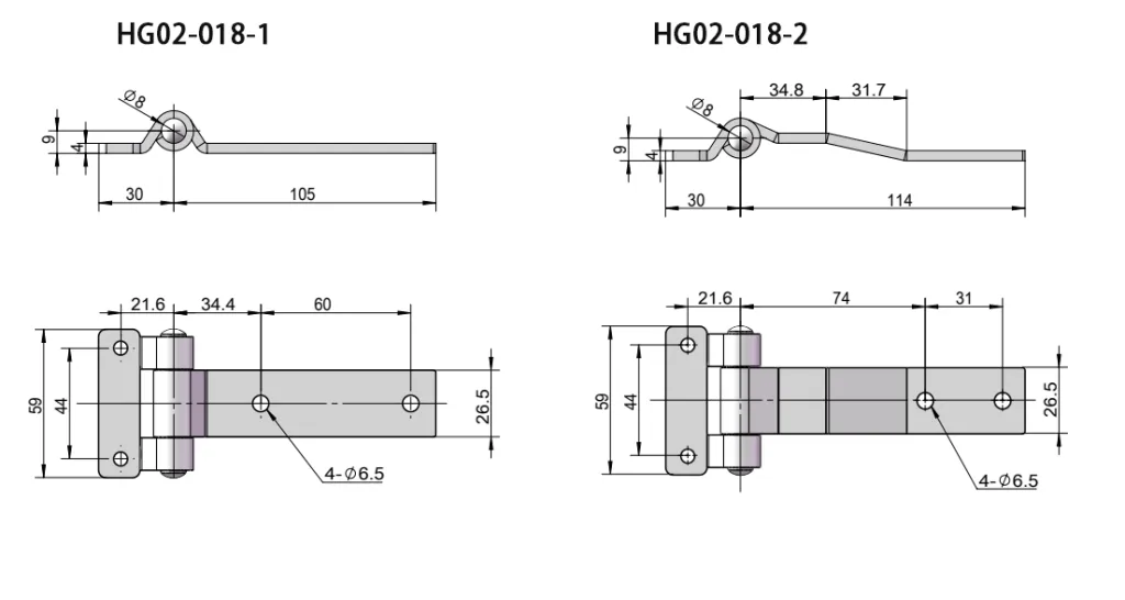 304 Stainless Steel Heavy-Duty T Hinge HG02-018