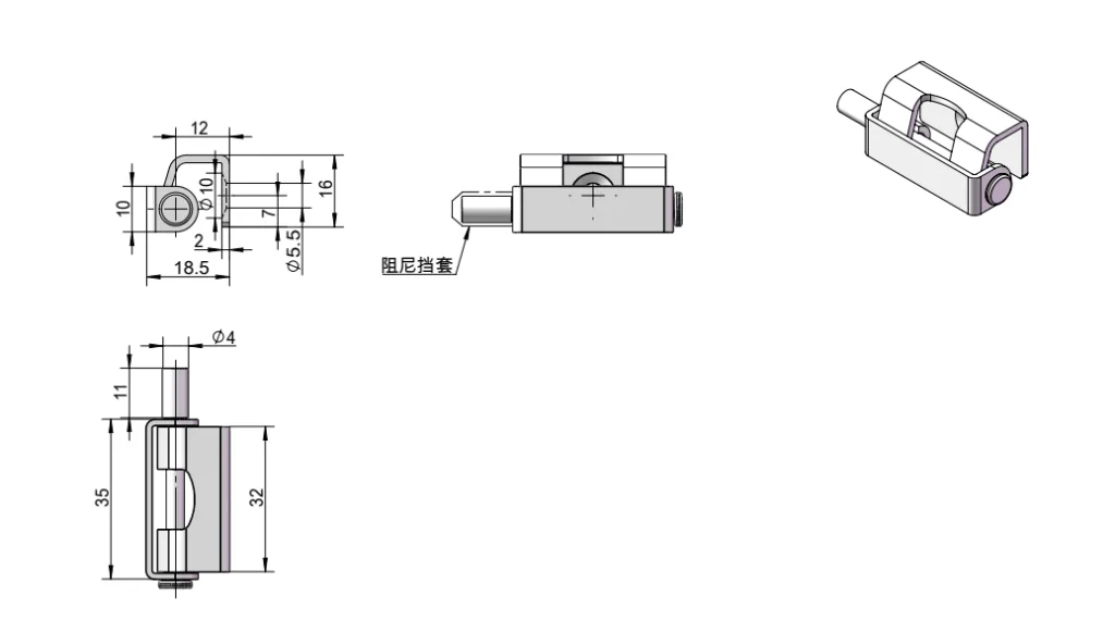 48mm Removable Concealed Hinge HG02-055