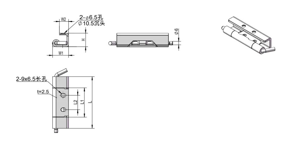 Concealed Stainless Steel Hinge  HG02-056 