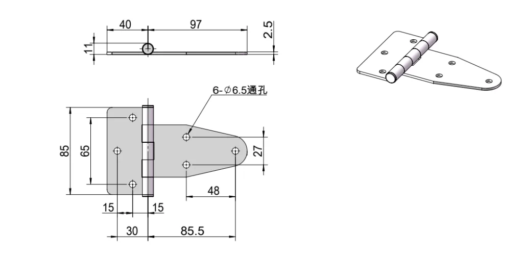 Heavy-Duty Cabinet Hinge HG02-001