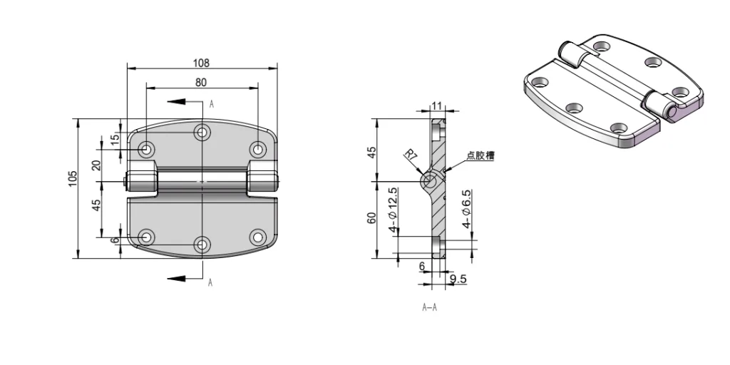 Heavy-Duty External Door Hinge HG02-072