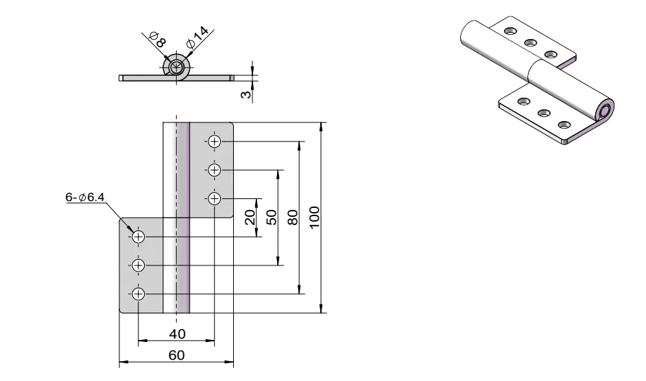 Heavy-Duty Flag Lift-Off Hinge HG02-117