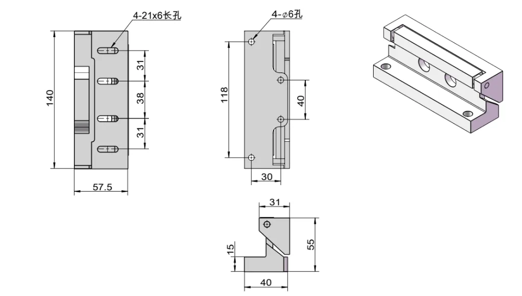 Heavy-Duty Industrial Cabinet Hinge HG02-097