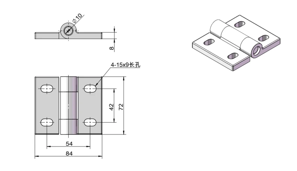 Heavy-Duty Stainless Steel Marine Hinge HG02-124