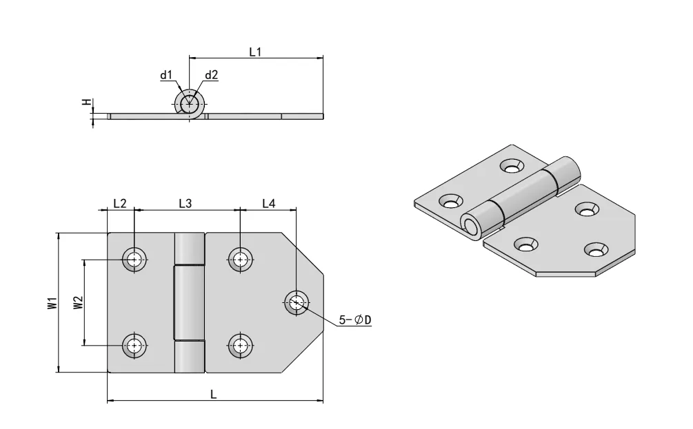 Heavy-duty equipment hinges HG02-074