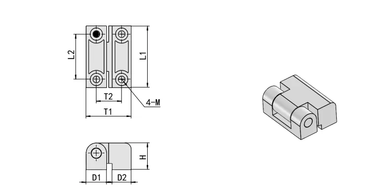 Heavy-duty rotating hinge HG02-033
