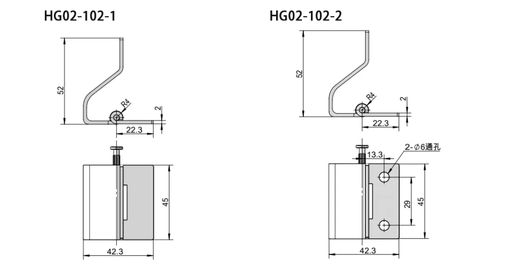Industrial Concealed Removable Bent Hinge HG02-102