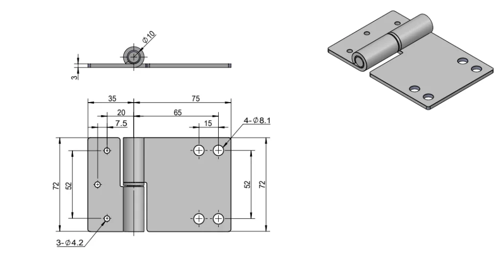 Quick-Release Lift-Off Stainless Steel Hinge HG02-061