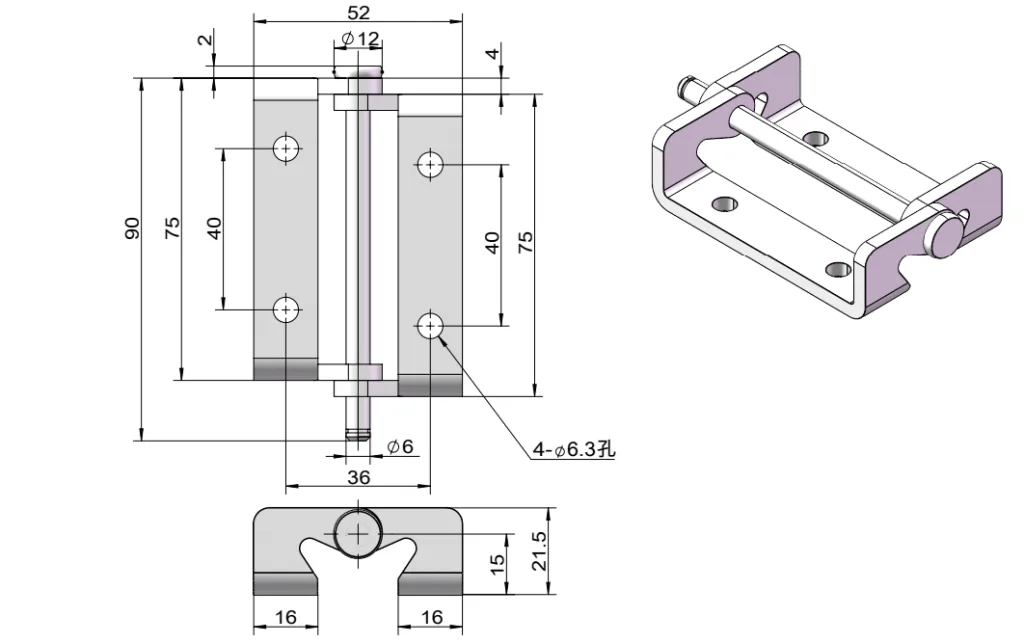 Stainless Steel Removable Hinge HG02-023
