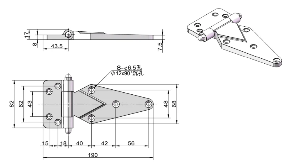 heavy-duty hinge HG02-128