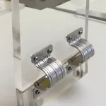HSP custom torque hinges mounted on a demonstration test fixture for OEM equipment