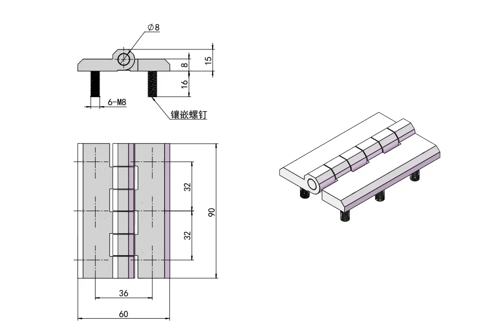 zinc alloy cabinet hinge HG02-030-1
