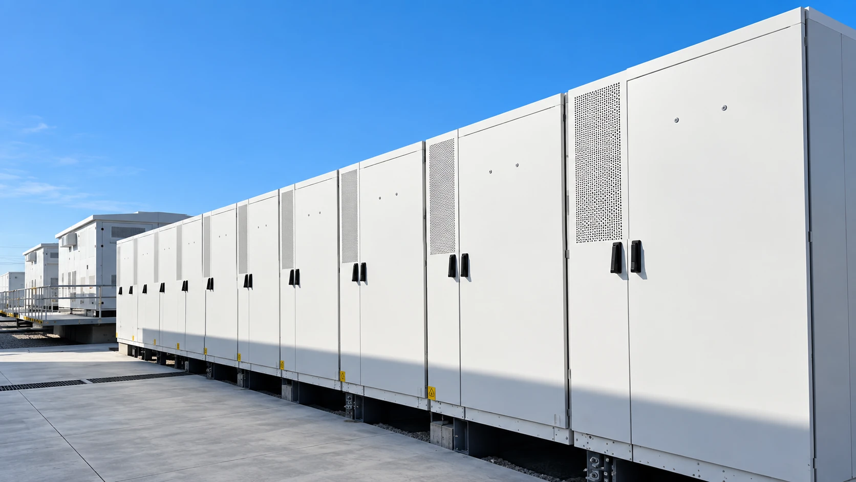 BESS enclosures with full-height access doors