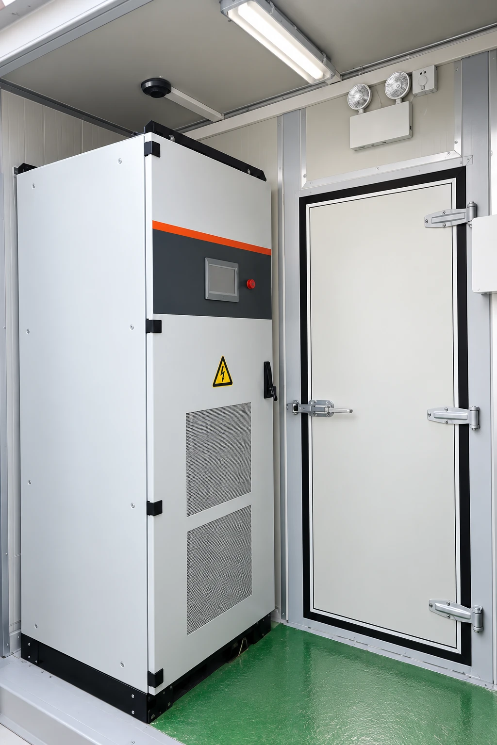 BESS service door and internal equipment interface